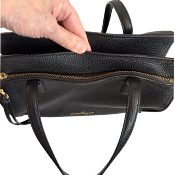 Salvadore Ferragamo Black Leather Tote Bag - Picture 14 of 17